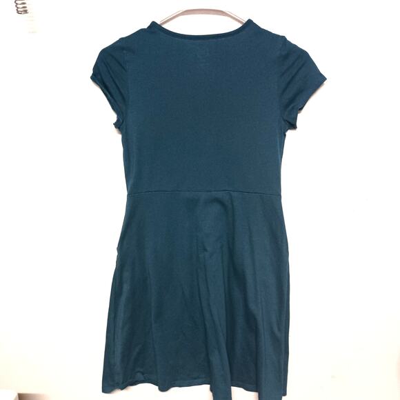WONDER NATION Girls' Blue Short Sleeve Skater Dress - Size L - Picture 4 of 4